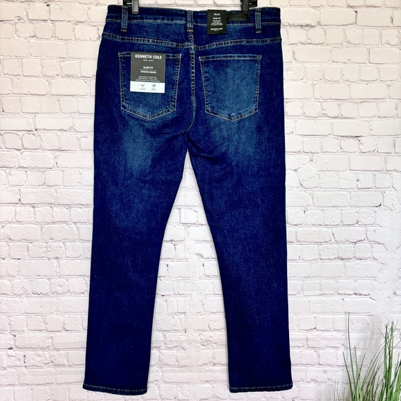KENNETH COLE JEANS Men's Slim Fit Stretch Blue Jeans--36x32 - Picture 3 of 16